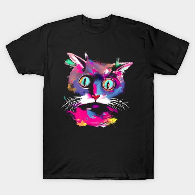 Cat painting, original art T-Shirt by Ravenglow